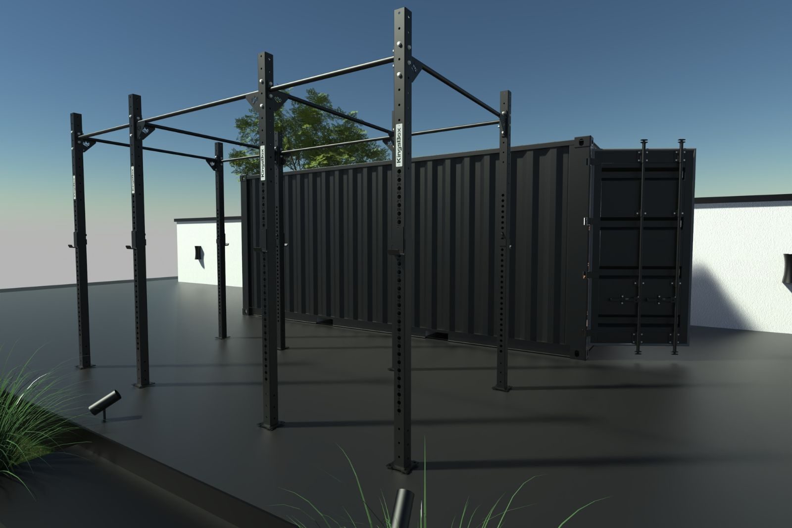 Kingsbox gym in storage container for 8 persons