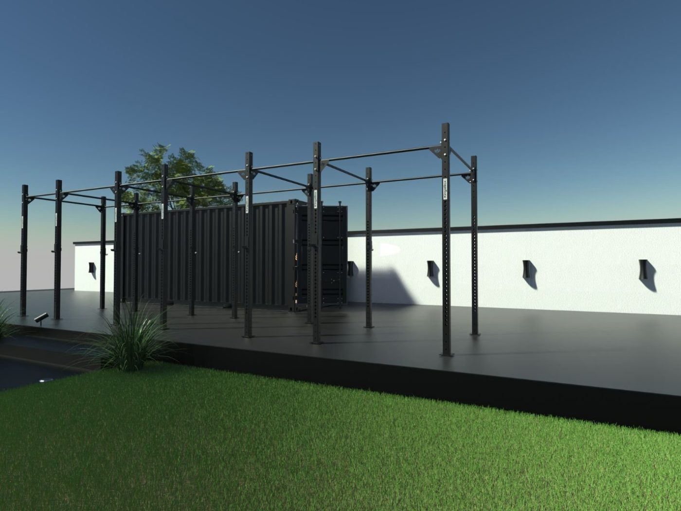 Kingsbox gym in storage container for 10 persons