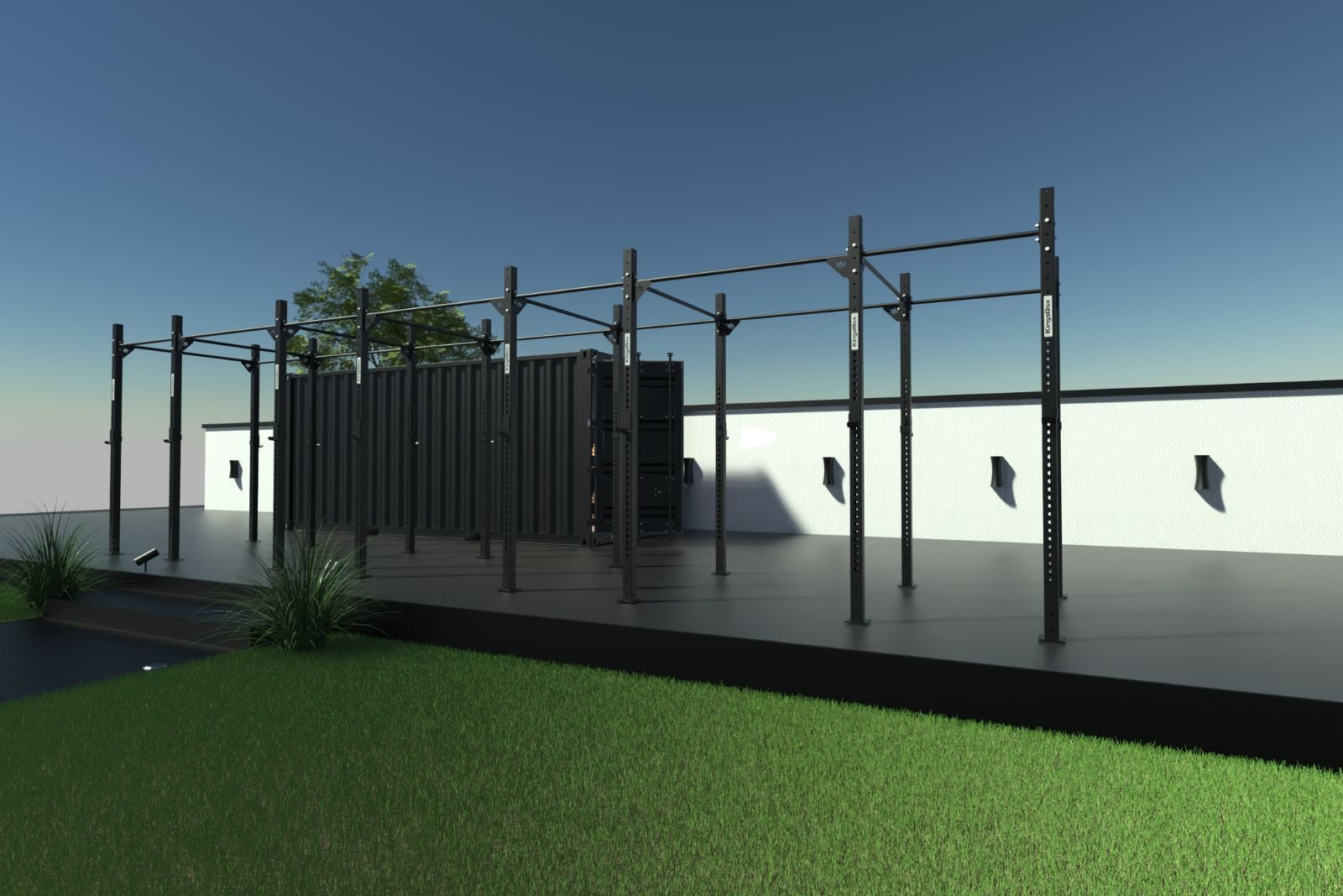 Kingsbox gym in storage container for 12 persons