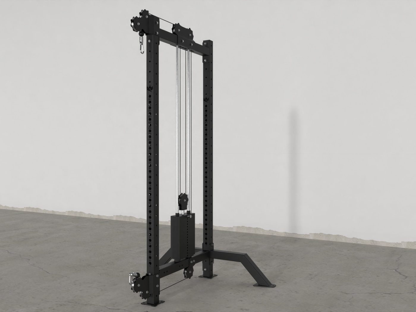 Mighty rig stack pulley position
